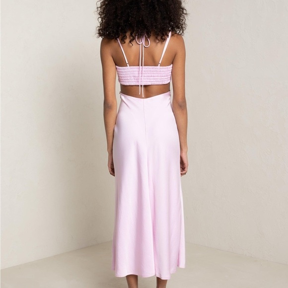 A.L.C / NWT Tuberose lilac purple sienna halter neck midi cut out slip dress 4 - Picture 2 of 7